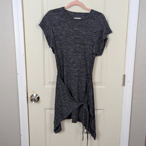 ISABEL MARANT ÉTOILE | Heathered Gray Tie-Waist T-Shirt Dress Size 36 - Picture 1 of 12